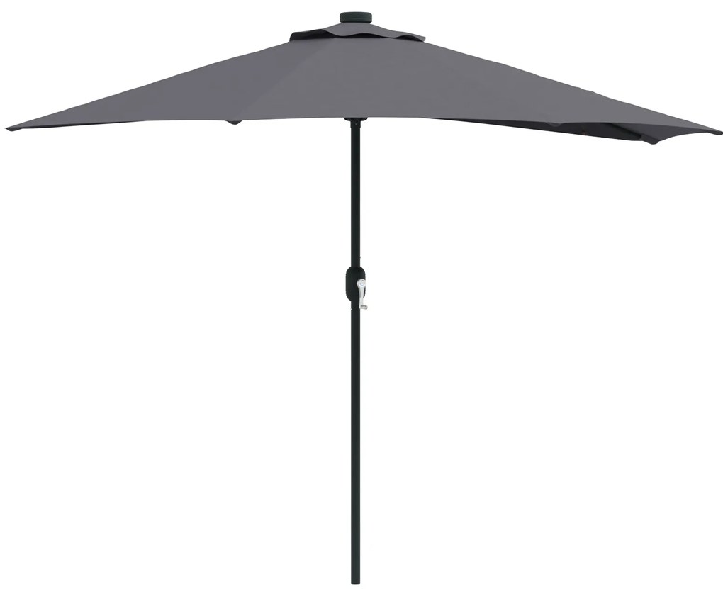 vidaXL Ομπρέλα Κήπου Ανθρακί 294 x 150 x 224 εκ. ύφασμα