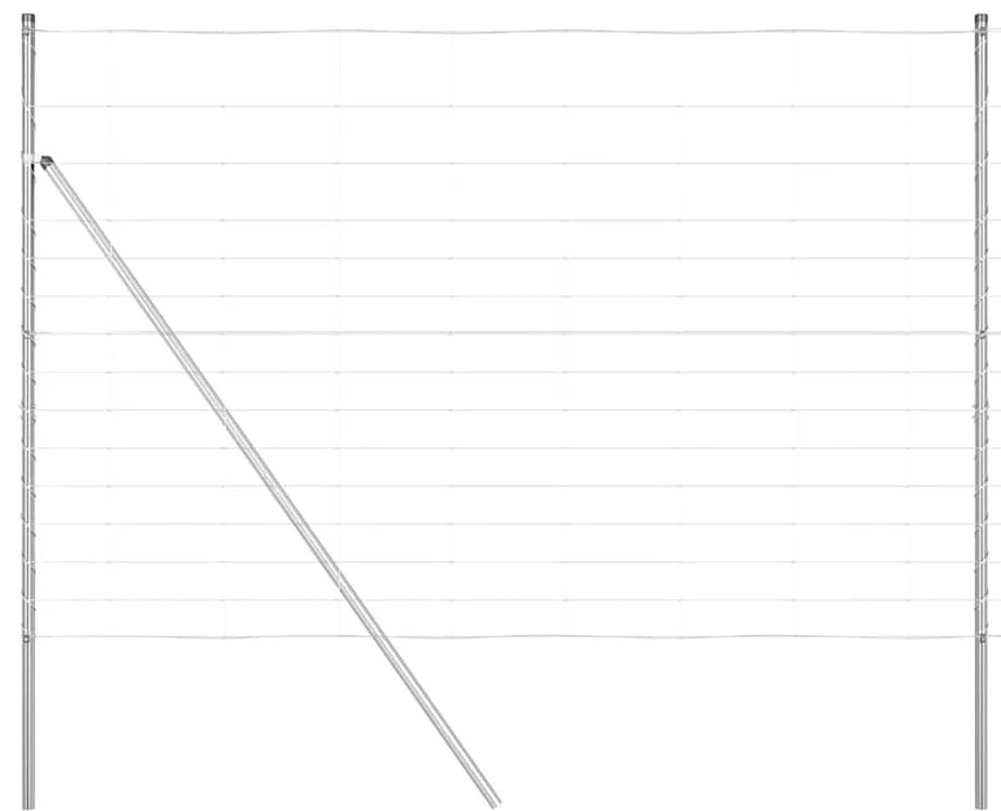 vidaXL Περίφραξη αγρού Ασημί 50 x 1.6 m Γαλβανισμένος χάλυβας