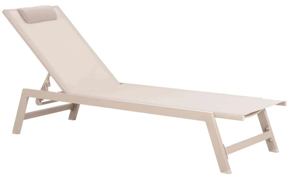 Ξαπλώστρα Με Μαξιλάρι Rabia HM5982.04 191,5x60x89,5cm Champagne