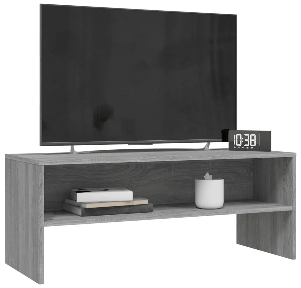 vidaXL Έπιπλο Τηλεόρασης Γκρι Sonoma 100x40x40 εκ. από Επεξεργ. Ξύλο