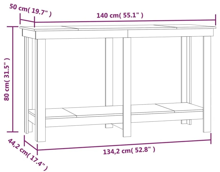 ΠΑΓΚΟΣ ΕΡΓΑΣΙΑΣ ΓΚΡΙ 140X50X80 ΕΚ. ΑΠΟ ΜΑΣΙΦ ΞΥΛΟ ΠΕΥΚΟΥ 822508