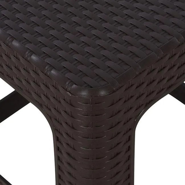 Σκαμπό C5448.01 Τετράγωνο Καφέ Rattan 28,5x28,5x45 εκ. 28.5x28.5x45 εκ.