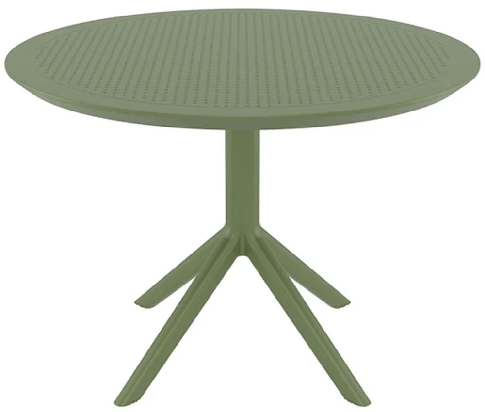 Τραπέζι Sky 20.0812 Φ105x74cm Πολυπροπυλένιου Olive Green Siesta