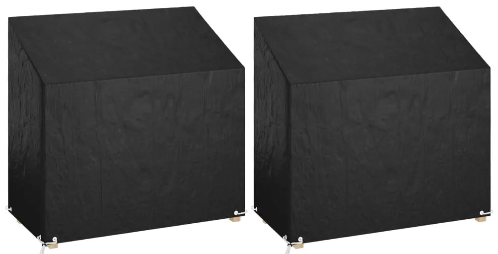 vidaXL Καλύμματα Πάγκου με 8 Κρίκους 2 τεμ. 130x70x70/88 εκ. Πολυαιθ.