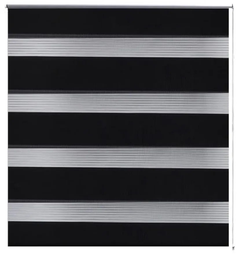 vidaXL Σύστημα Σκίασης Ρόλερ Zebra Μαύρο 140 x 175 εκ.