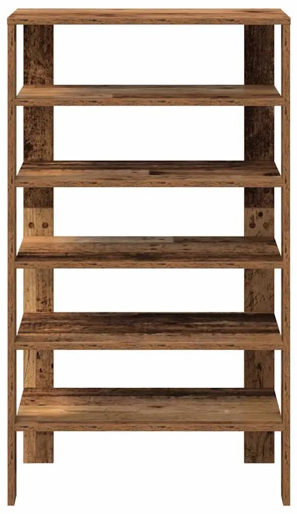 Ράφι παπουτσιών Παλιό ξύλο 61x32x105 cm Κατασκευασμένο ξύλο - Καφέ