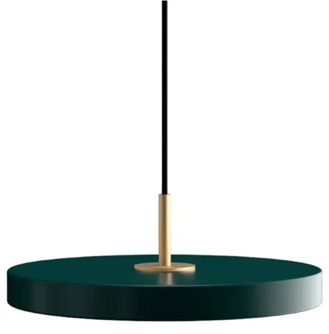 Φωτιστικό Οροφής Asteria Plus Mini Brass 2290 Φ31x10.5cm Led 1200lm 18W 2400-3000k Forest Green Umage