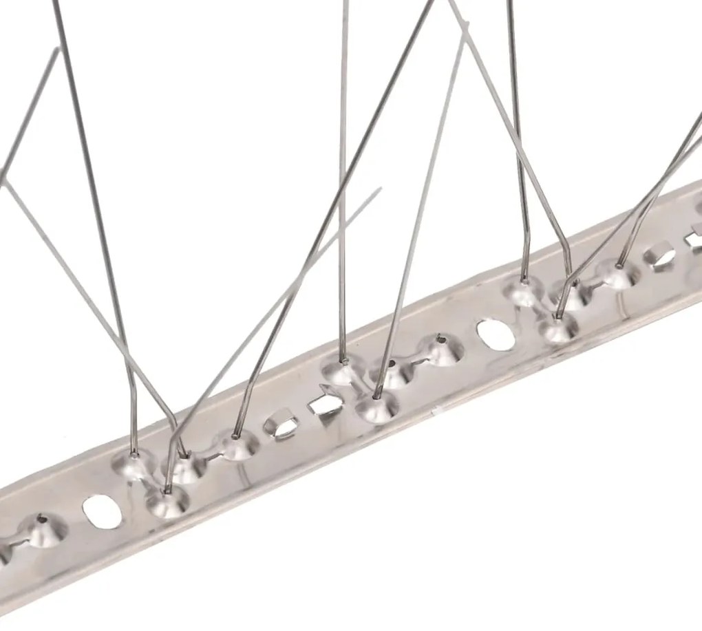 vidaXL Απωθητικές Ακίδες Περιστεριών 5 Σειρών Σετ των 6 3 μ. Αν.Ατσάλι