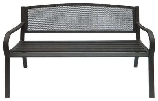 Παγκάκι Pango Ε5175 124x57x78cm Black Two-seater