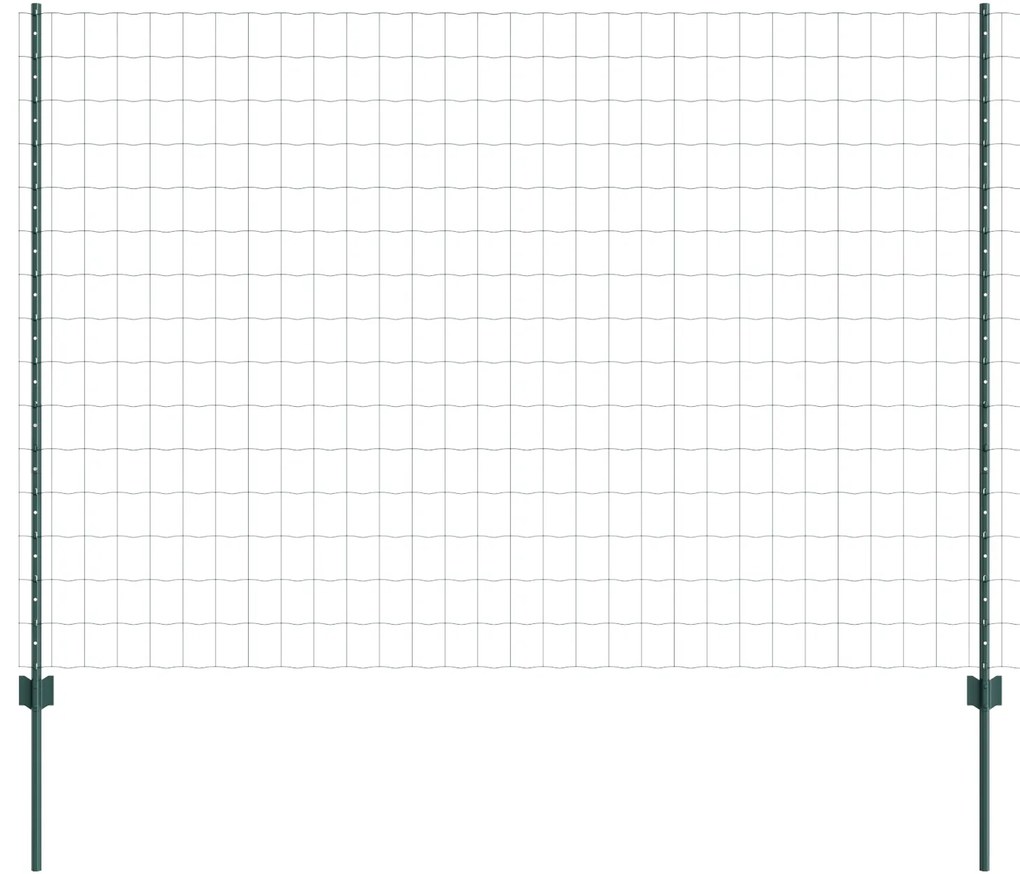 vidaXL Euro Fence με 5 U Posts Πράσινο 1.6x10 μ Χάλυβας