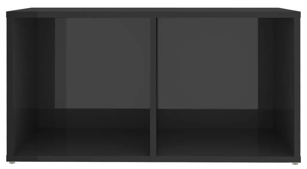vidaXL Έπιπλο Τηλεόρασης Γυαλιστερό Γκρι 72x35x36,5 εκ. Επεξ. Ξύλο