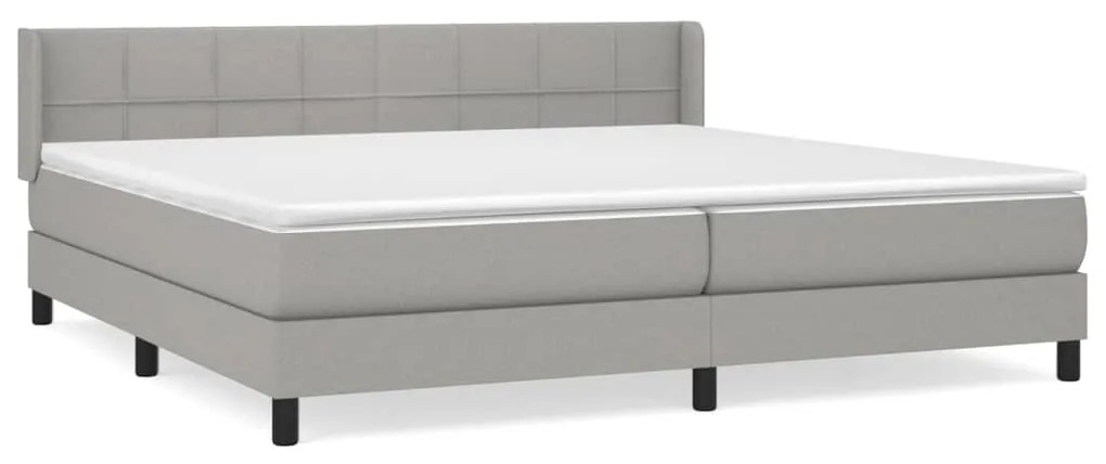 ΚΡΕΒΑΤΙ BOXSPRING ΜΕ ΣΤΡΩΜΑ ΑΝΟΙΧΤΟ ΓΚΡΙ 200X200 ΕΚ. ΥΦΑΣΜΑΤΙΝΟ 3129737