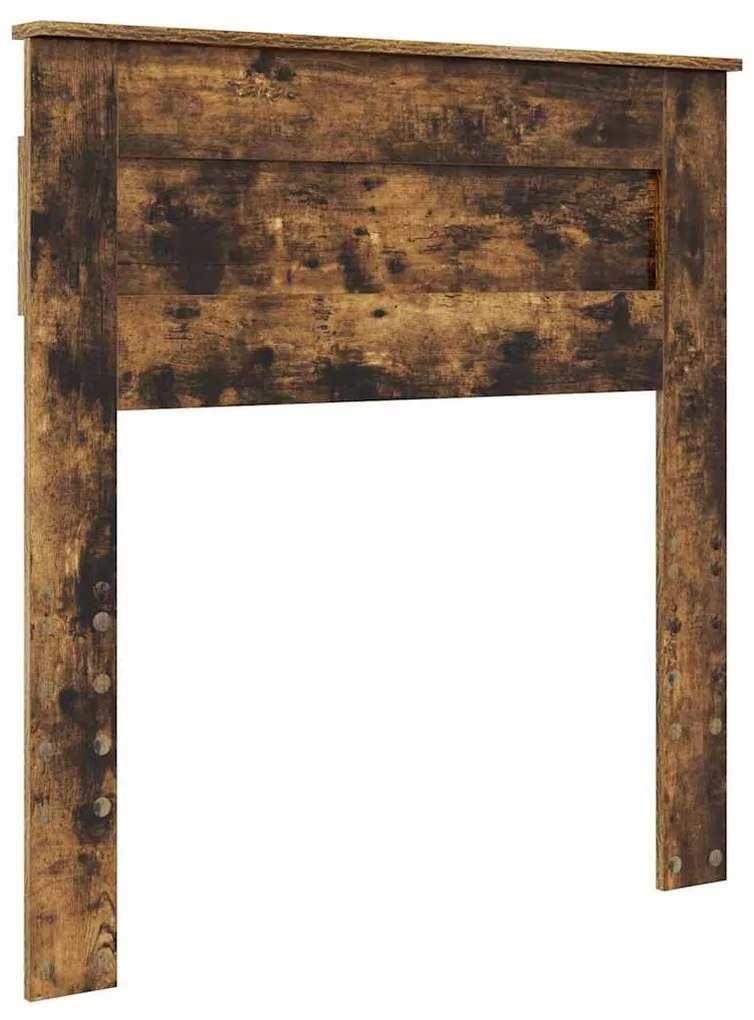 vidaXL Κεφαλάρι με κεφαλάρι Καπνιστό Δρύς 90 cm Επεξεργασμένο ξύλο