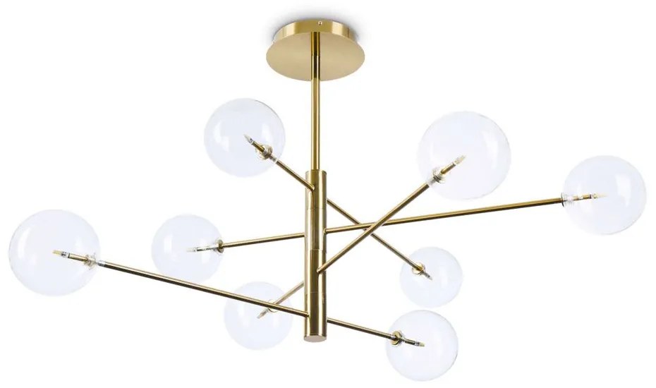 Φωτιστικό Οροφής Κρεμαστό Equinoxe 275215 130x72cm G4 max 8x2W Brass Ideal Lux
