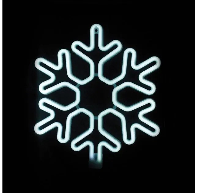 Χριστουγεννιάτικη Χιονονιφάδα NEON LED IP44 40X40CM SNOWFLAKE ACA-X0830024111-Λευκό X0830024111