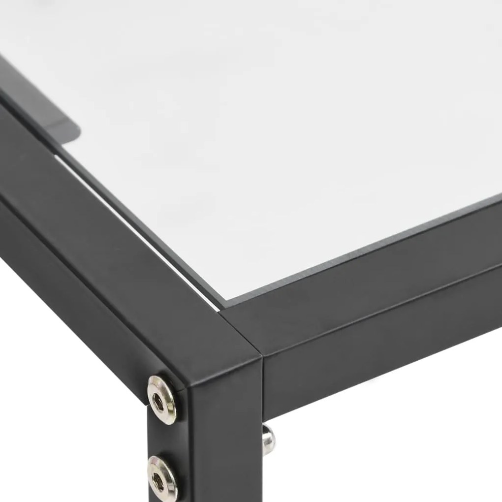 vidaXL Τραπέζι Κονσόλα Διαφανές 200x35x75,5 εκ. από Ψημένο Γυαλί