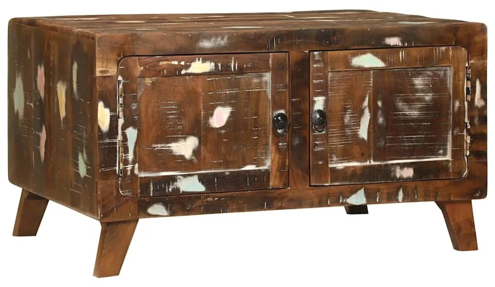 vidaXL Τραπεζάκι σαλονιού Πολύχρωμο Στερεό Ανακτηθέν Ξύλο