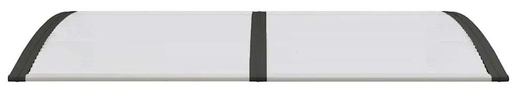 vidaXL Στέγαστρο Πόρτας Μαύρο & Διαφανές 150 x 75 εκ από Πολυκαρβονικό