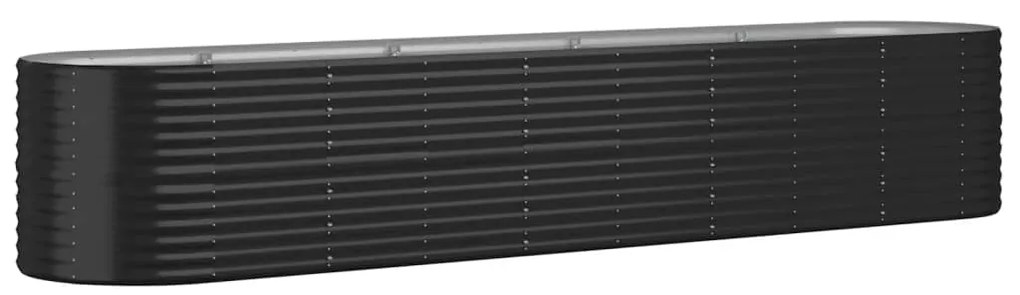 vidaXL Ζαρντινιέρα Ανθρακί 368x80x68 εκ Ατσάλι με Ηλεκτρ. Βαφή Πούδρας