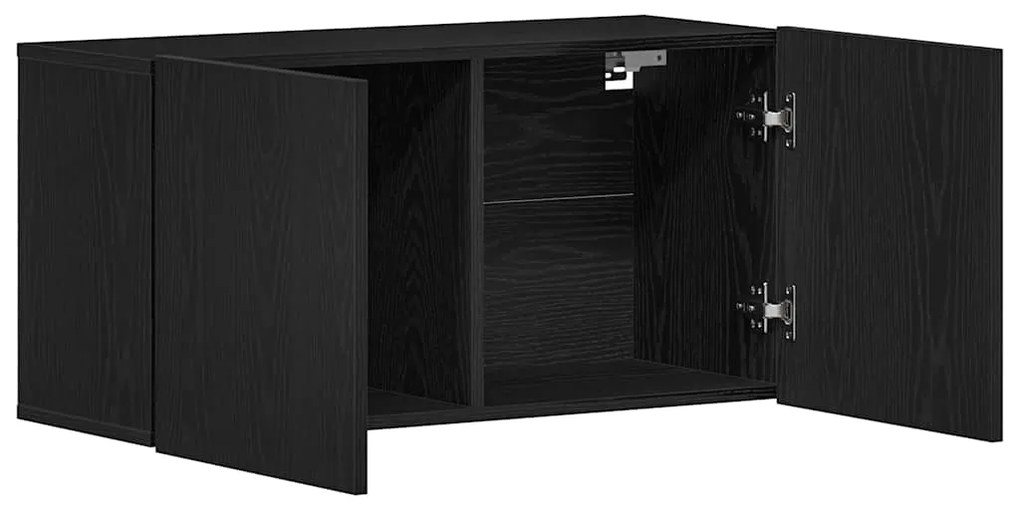 vidaXL Έπιπλο Τηλεόρασης Μαύρο Δρυς 80x30x41 εκ. από Τεχνητό Ξύλο