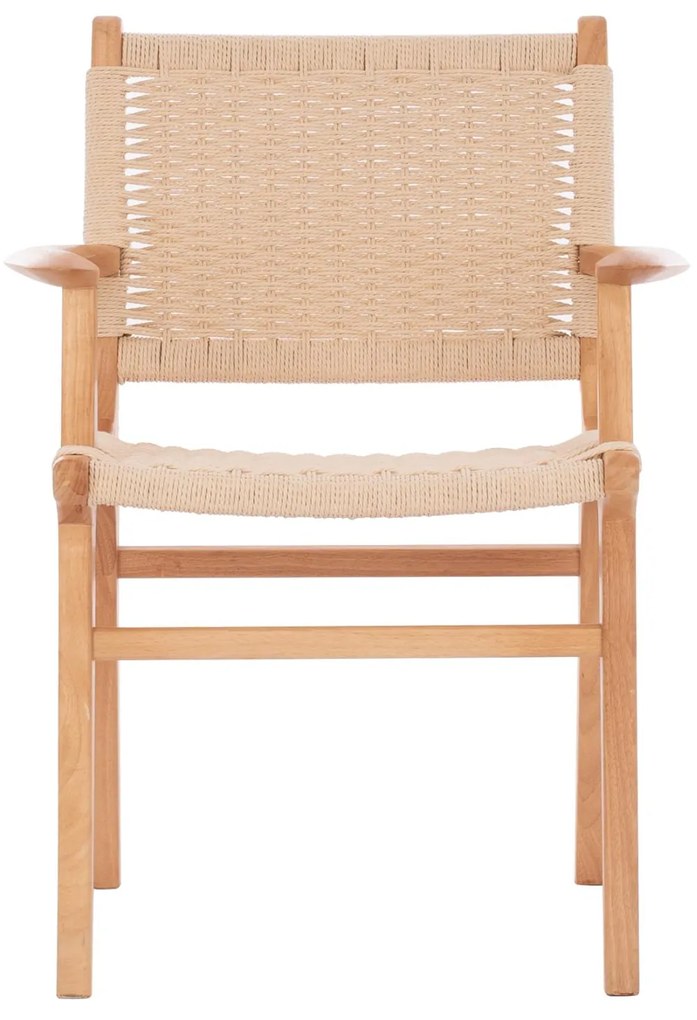 Καρέκλα-Πολυθρόνα IGNACIO Rubberwood και Σχοινί 61x56x83Υεκ. 61x56x83 εκ.