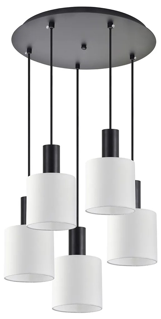 Φωτιστικό Οροφής Πολύφωτο Homelighting 77-8510 Black/White
