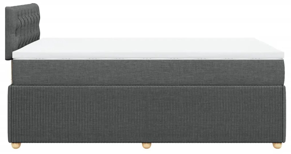 ΚΡΕΒΑΤΙ BOXSPRING ΜΕ ΣΤΡΩΜΑ ΣΚΟΥΡΟ ΓΚΡΙ 120X200 ΕΚ. ΥΦΑΣΜΑΤΙΝΟ 3289731