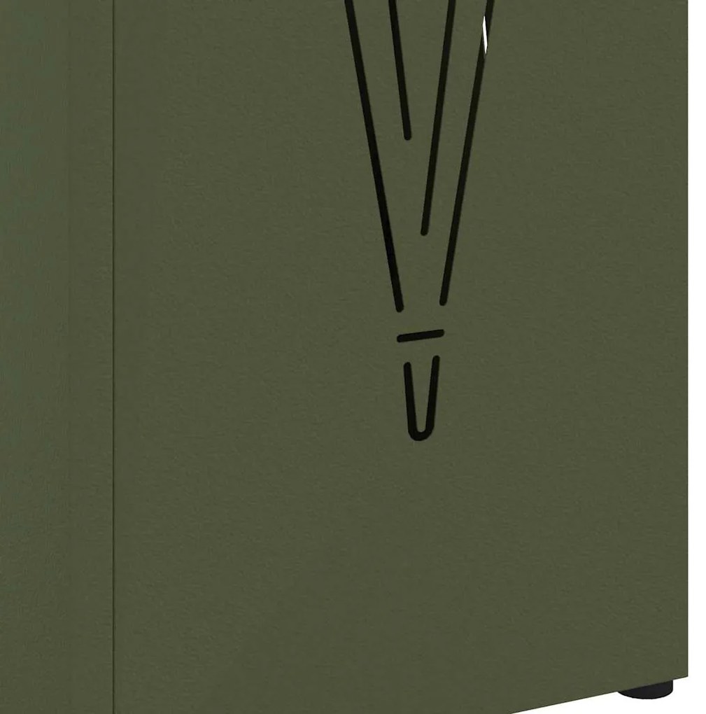 vidaXL Σχέδιο & βάση αποθήκευσης Ελιά 15.5 x 15.5 x 49 εκ Ατσάλι
