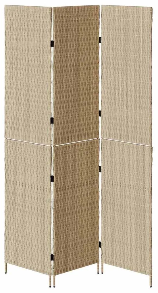 vidaXL Διαχωριστικό Δωματίου Μπεζ 146 x 200 εκ. συνθετικό ρατάν