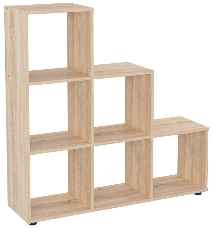 Βιβλιοθήκη Schody pakoworld σε oak απόχρωση 105.5x29.2x107εκ