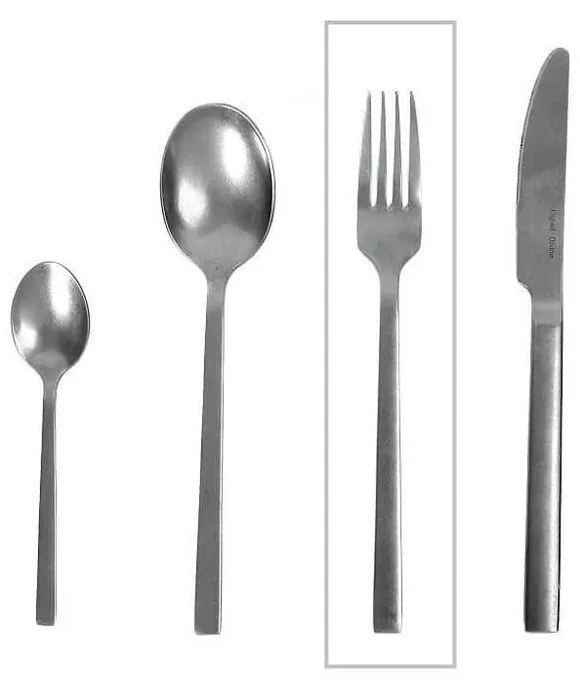 Πιρούνι Φαγητού Divine Stone CUV204K12 21,2cm Silver Espiel Stainless Steel