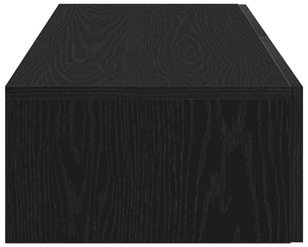 vidaXL Ράφι τοίχου με συρτάρια Μαύρο 100x36x19 cm Κατασκευασμένο ξύλο