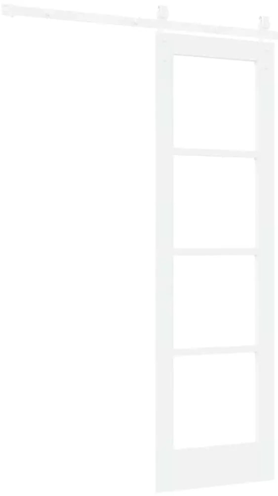 vidaXL Συρόμενη Πόρτα Λευκό 61 x 198.5 εκ. Μασίφ ξύλο πεύκου