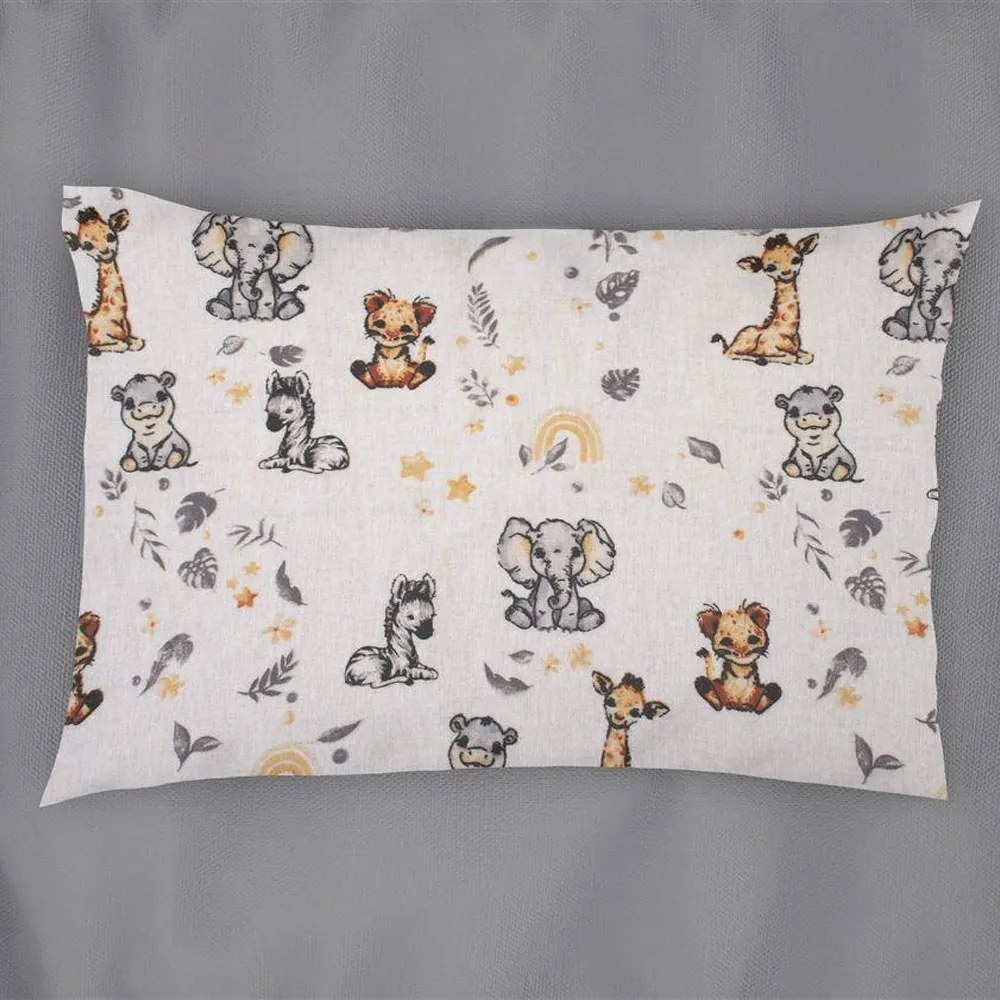 Μαξιλαροθήκη Παιδική Savanna 36 White-Grey DimCol 50Χ70 100% Βαμβακερή Φανέλα