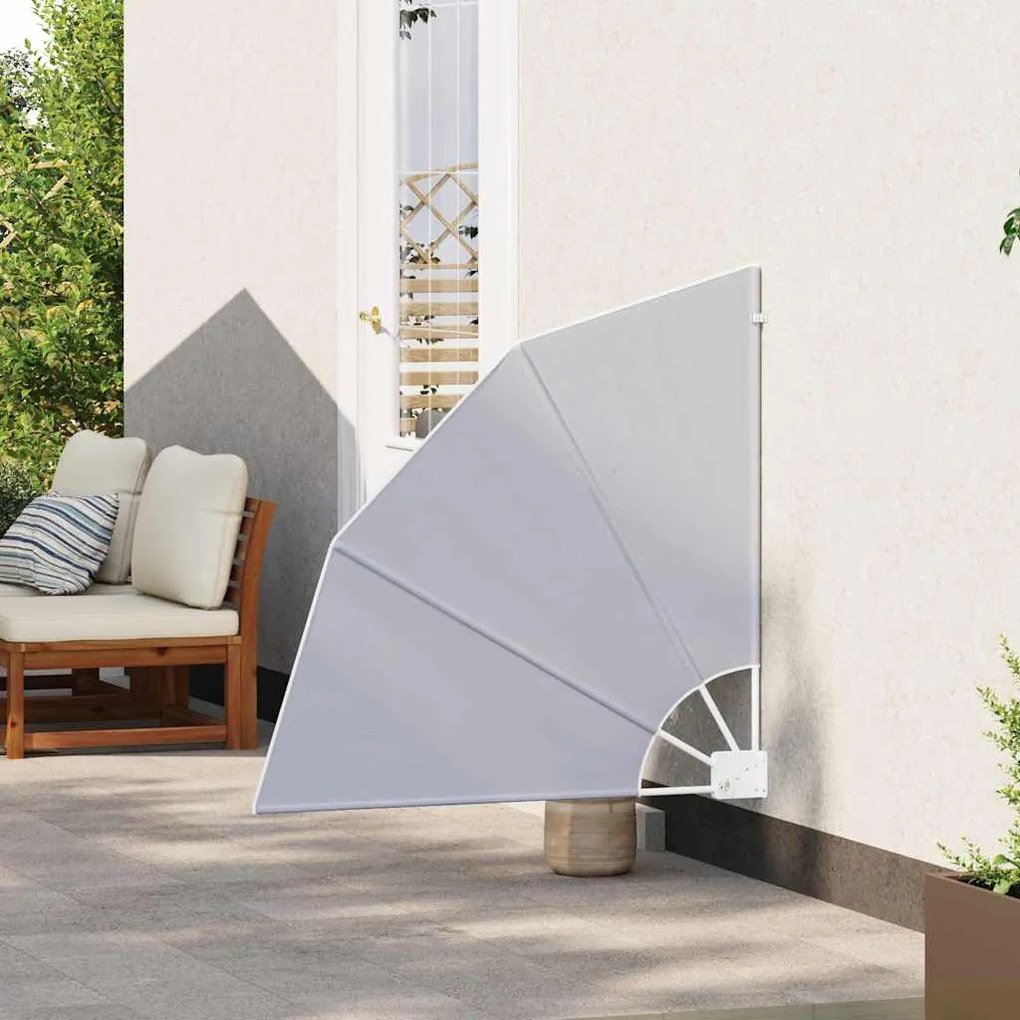 vidaXL Αδιάφανο σκίαστρο μπαλκονιού Γκρι 115 x 115 εκ ύφασμα