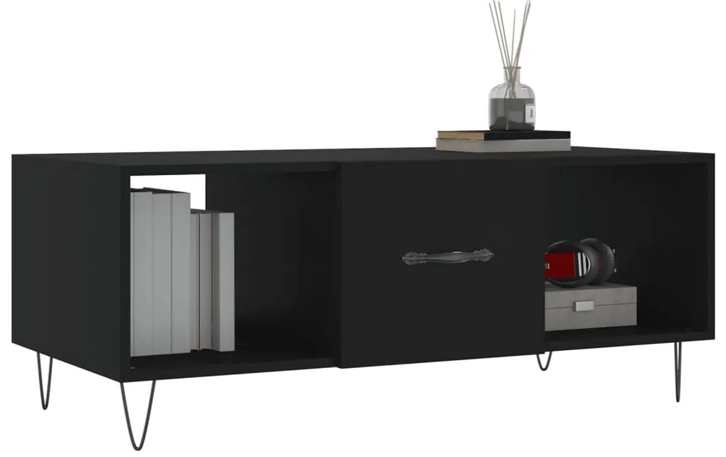 vidaXL Τραπεζάκι Σαλονιού Μαύρο 102x50x40 εκ. από Επεξεργασμένο Ξύλο