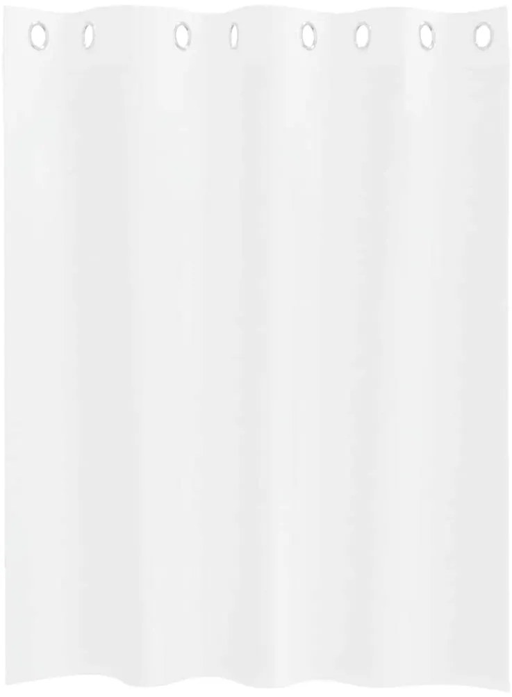 vidaXL Κουρτίνες με κουρτίνες 2 pcs Λευκό 140x140εκ Πολυεστέρας