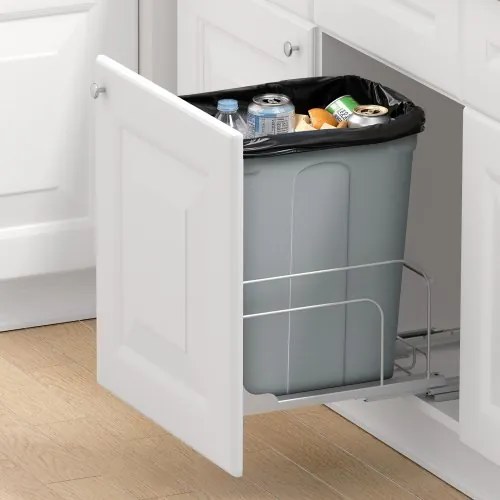 VEVOR Pullout Waste Container Under Cabinet Kitchen Garbage Bin Trash Can