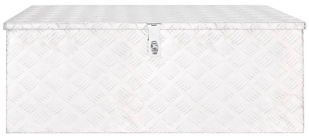vidaXL Κουτί Αποθήκευσης Ασημί 100x55x37 εκ. από Αλουμίνιο