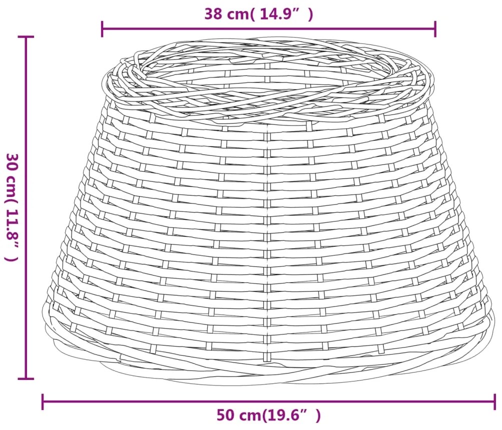 ΚΑΠΕΛΟ ΦΩΤΙΣΤΙΚΟΥ ΛΕΥΚΟ Ø50X30 ΕΚ. ΑΠΟ WICKER 364387