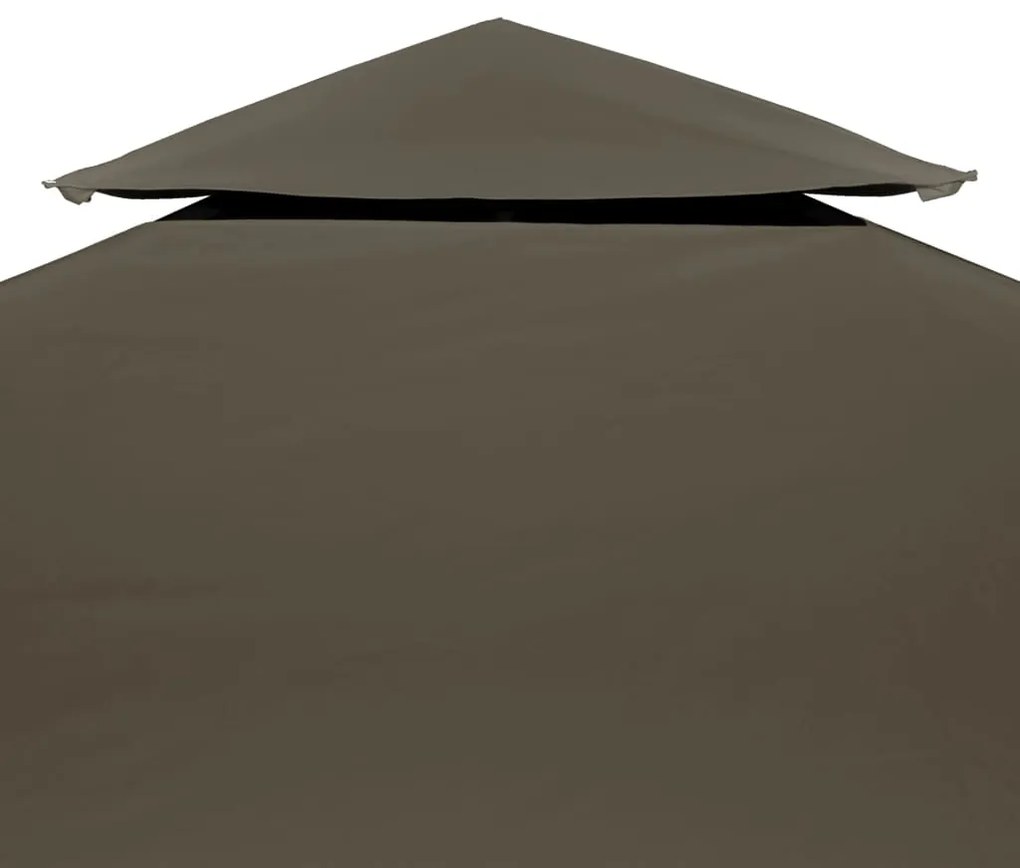 vidaXL Κάλυμμα για Κιόσκι 2 Επιπέδων Χρώμα Taupe 3 x 3 μ. 310 γρ./μ²