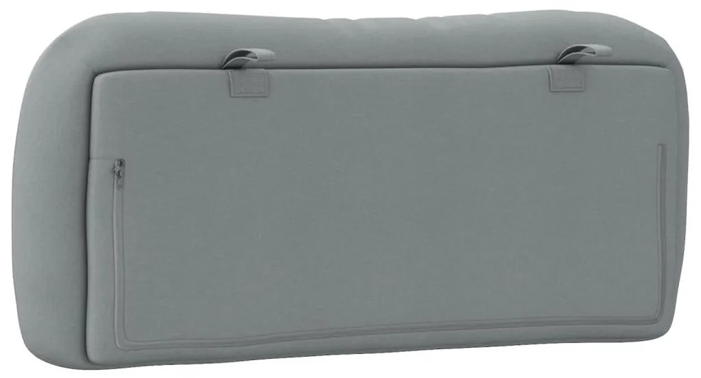 vidaXL Μαξιλάρι για Κεφαλάρι Hvar Ανοιχτό Γκρι 90 εκ. Υφασμάτινο