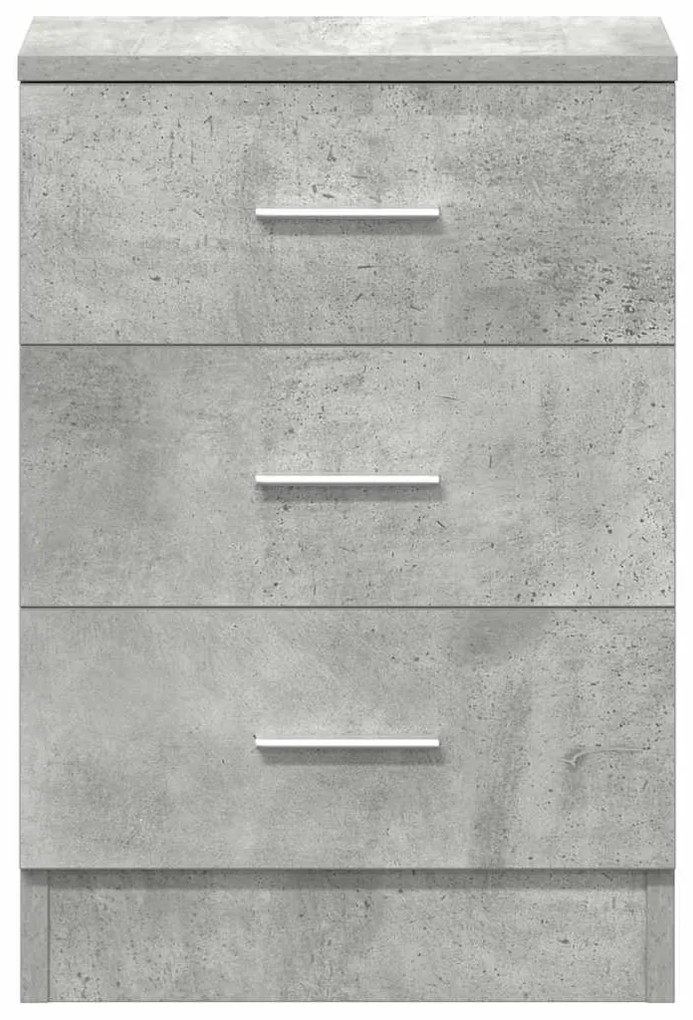 vidaXL Κομοδίνο Γκρι του Σκυροδέματος 38 x 35 x 56 εκ. από Επεξ. Ξύλο