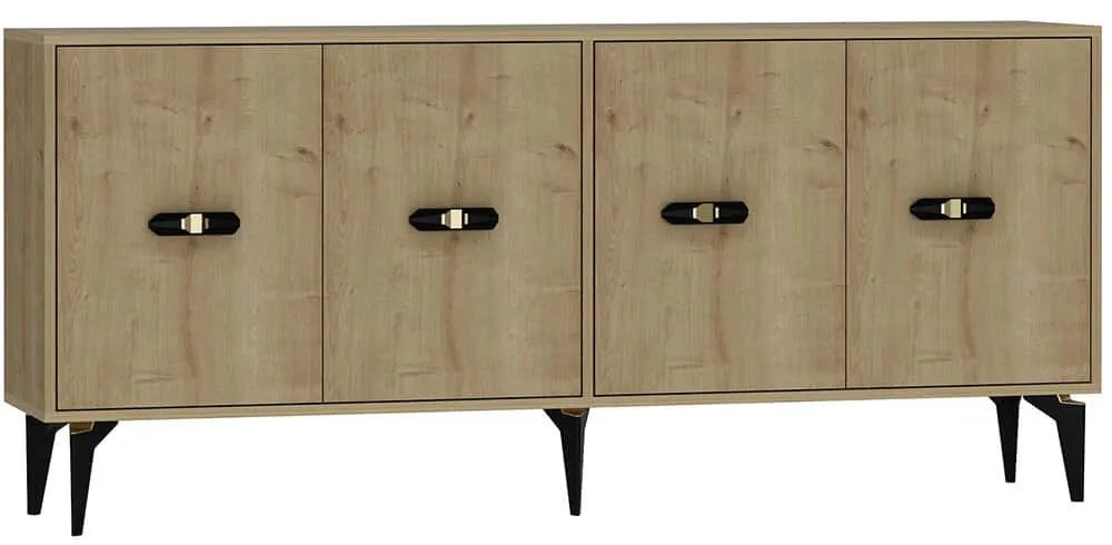 Μπουφές Fly 475OLV2368 180x35x82,6cm Oak Μοριοσανίδα, Μελαμίνη