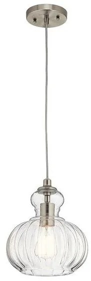 Κρεμαστό Φωτιστικό Οροφής 1xE27 Νίκελ  Φ22cm  Riviera KL-RIVIERA-P-A Elstead Lighting-KL-RIVIERA-P-A-Νίκελ Ματ KL-RIVIERA-P-A