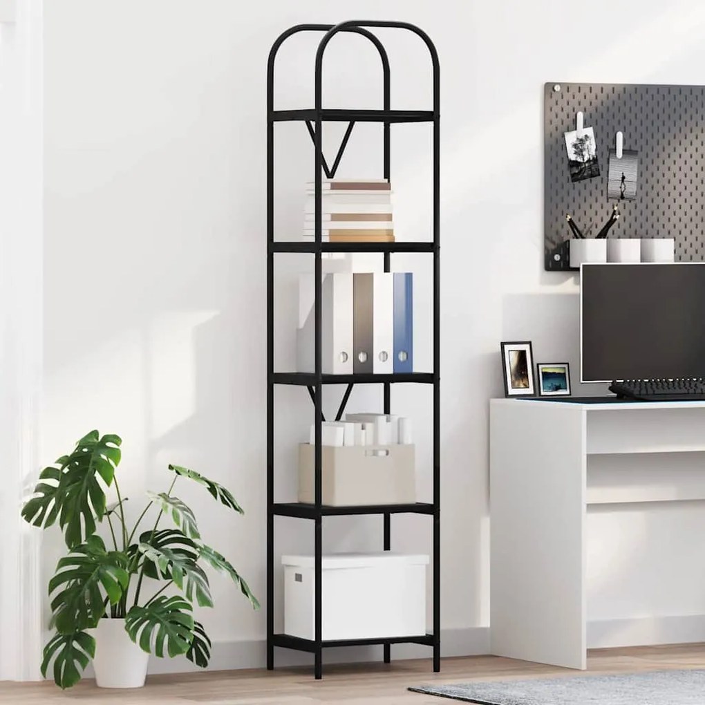 vidaXL Ράφι Βιβλίων Μαύρη δρυς 40 x 30 x 183 εκ Επεξεργασμένο ξύλο
