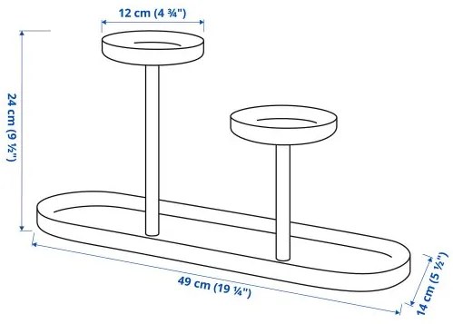 CHILISTRÅN ανθοστήλη, 24 cm 604.922.45