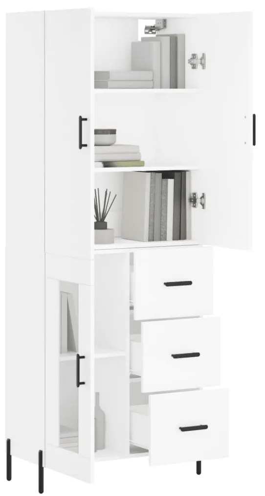 vidaXL Ντουλάπι Λευκό 69,5x34x180 εκ. από Επεξεργασμένο Ξύλο