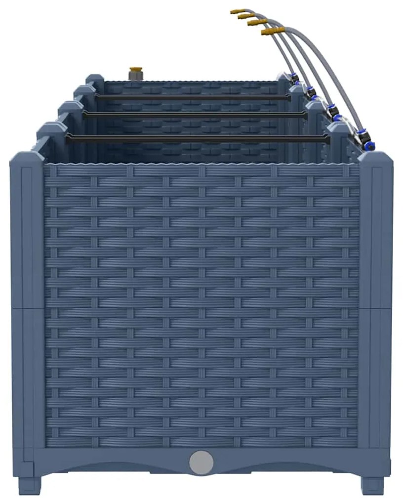 vidaXL Ζαρντινιέρες κήπου Γκρι 120 x 40 x 37.5 cm Ατσάλι