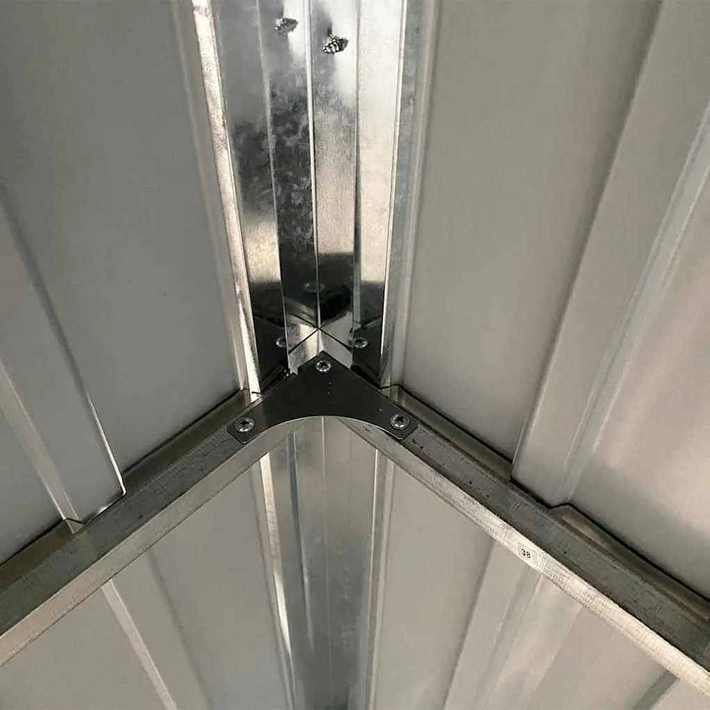 vidaXL Αποθήκη Κήπου Εκτεταμένη Οροφή Αν. Καφέ 277x107x181 εκ Ατσάλι